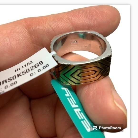 NWOT Effy sterling silver gold band ring - Picture 4 of 5